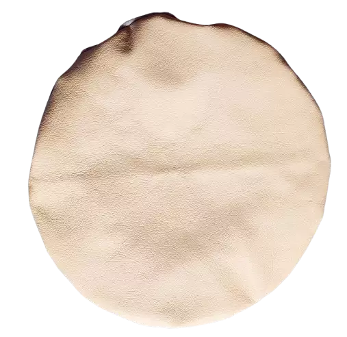 Béret dessus cuir beige/velours de soie