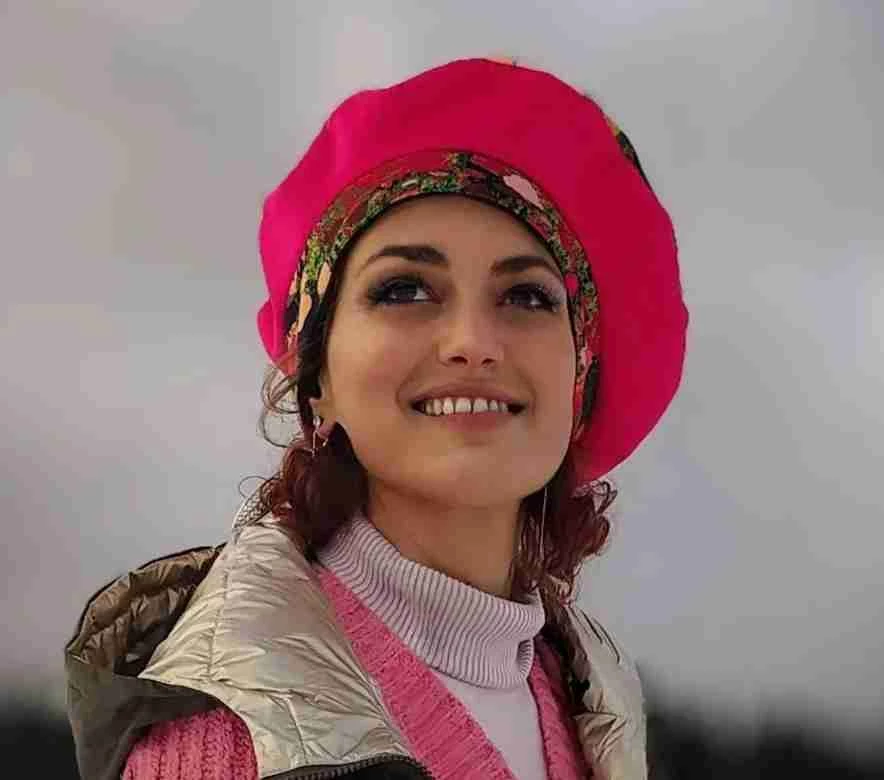 Béret velours jardin anglais