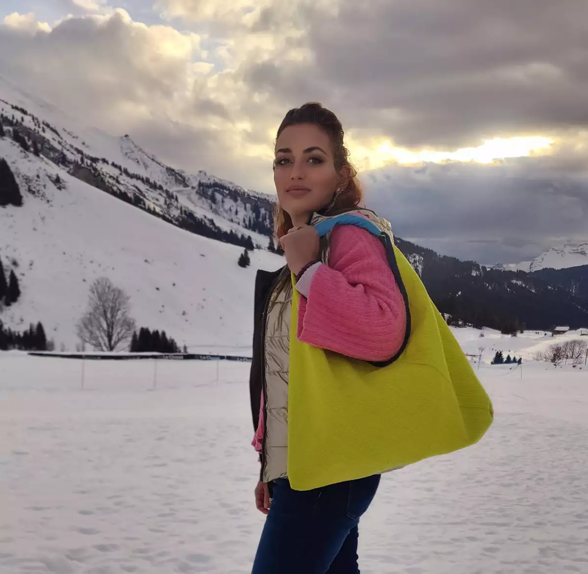 Sac réversible Lin/coton/denim