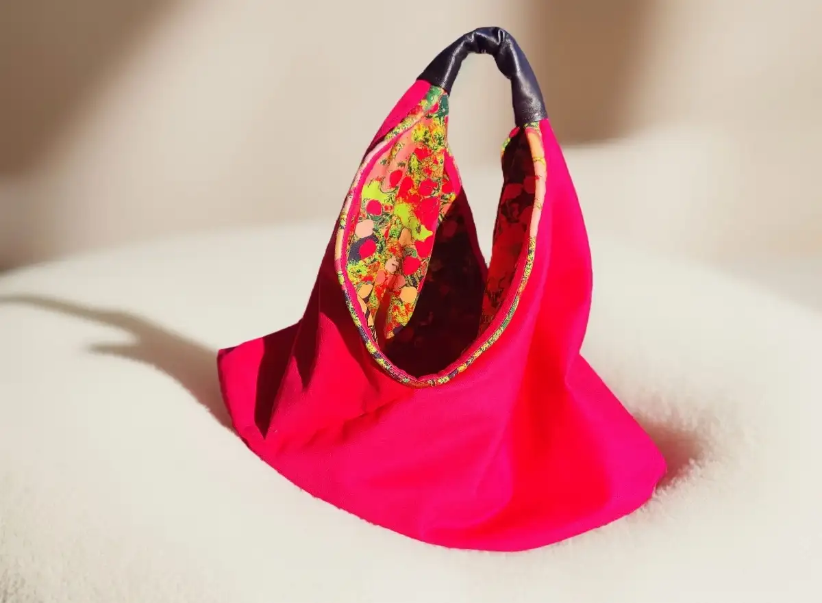 Sac réversible velours jardin anglais